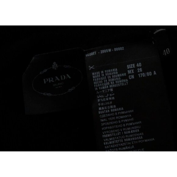 Prada Women Size 40 US2 Black Short Sleeve Crew Sweater Wool Cashmere Knit Tunic - Picture 4 of 8